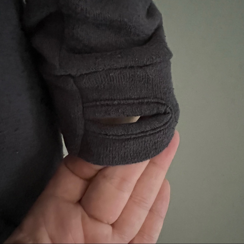 Obey Well Worn Thrashed Thumb Hole Navy Anchor Hoodie Size M - Picture 13 of 16